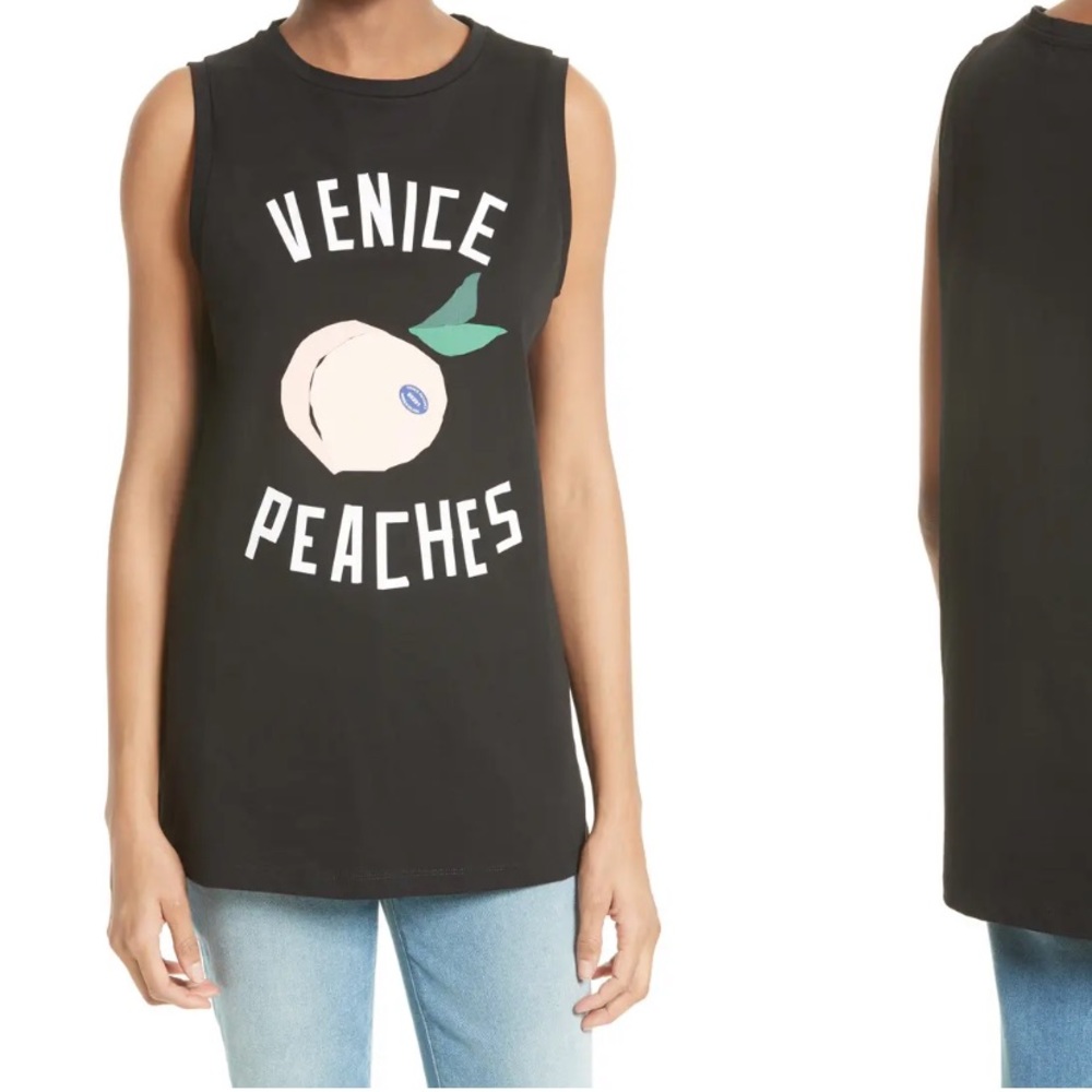 Etre Cecile Venice peaches muscle tee black med